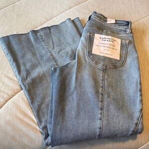 Good American Light Blue Flare Jeans